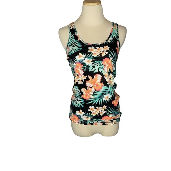 Victoria's Secret PINK Tropical Floral Racerback Fitted Tank Top X S - Picture 6 of 6